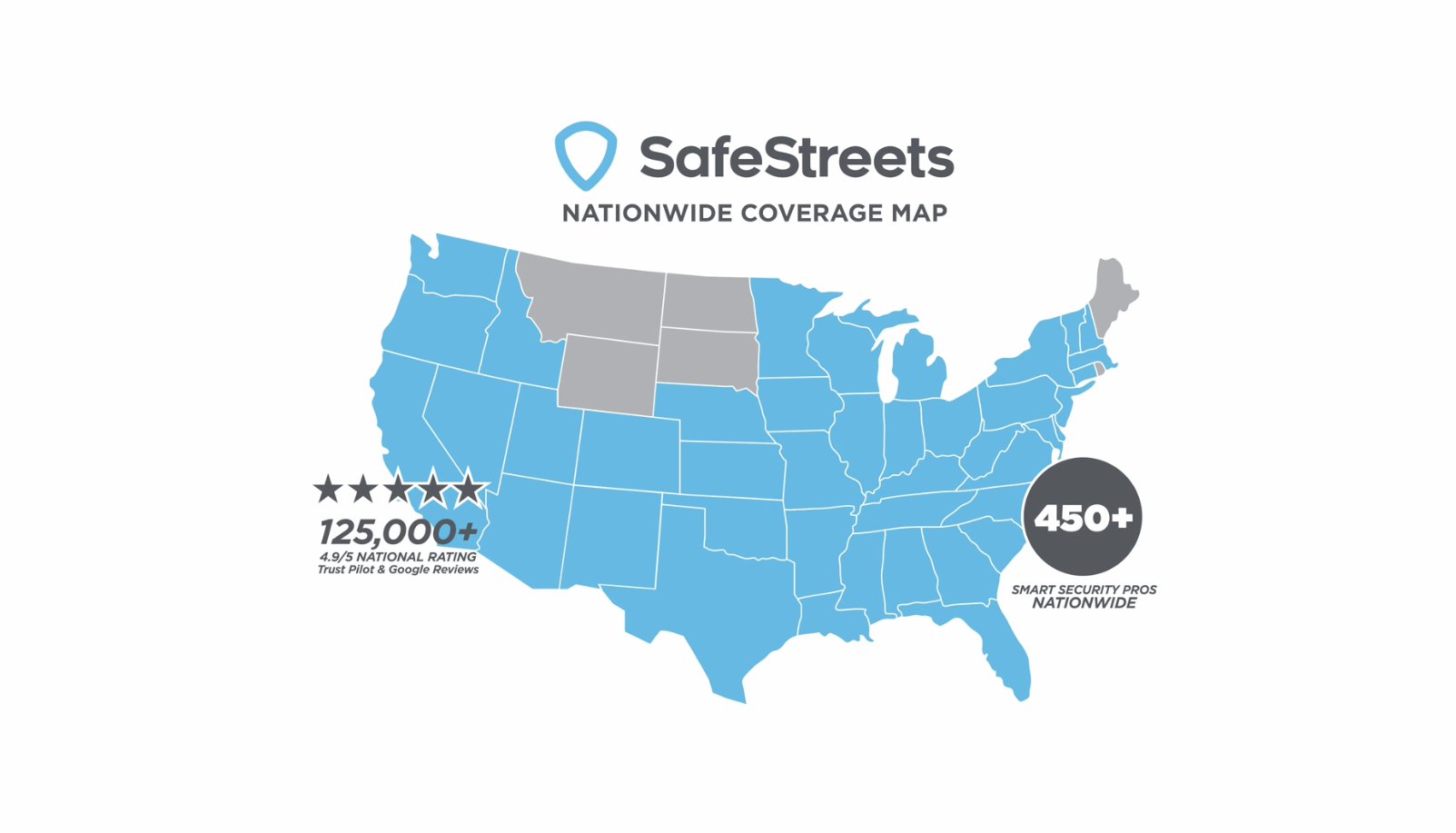 SafeStreets Nationwide Coverage Map